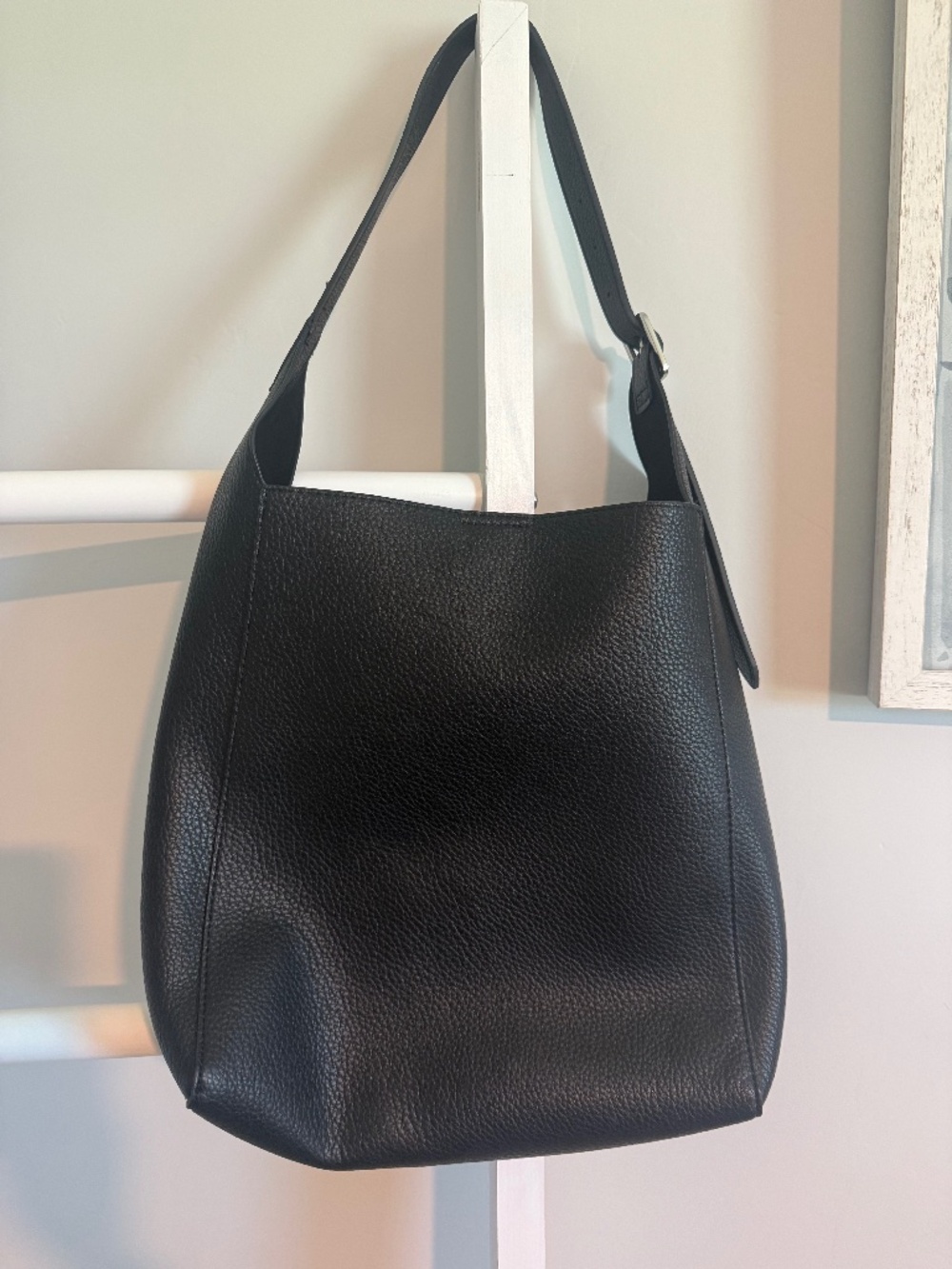 Black Leather Shoulder Bag